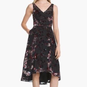 WHBM Velvet Floral Burnout Hi-Lo Fit-And-Flare Dress
White House Black Market